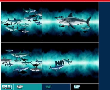 Kissenpanel ca. 1,15m Salty Pillow Hai by Thorsten Berger von Swafing